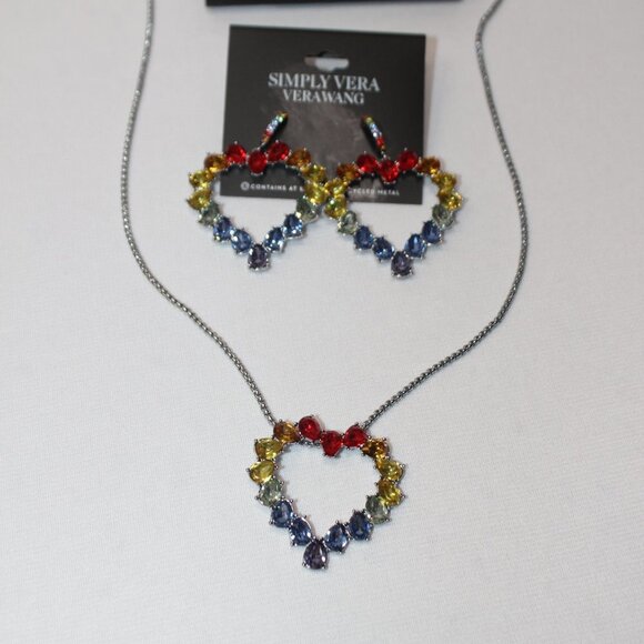 SIMPLY VERA Vera Wang Pride Matching Heart Pendant and Earring Set - Picture 10 of 15
